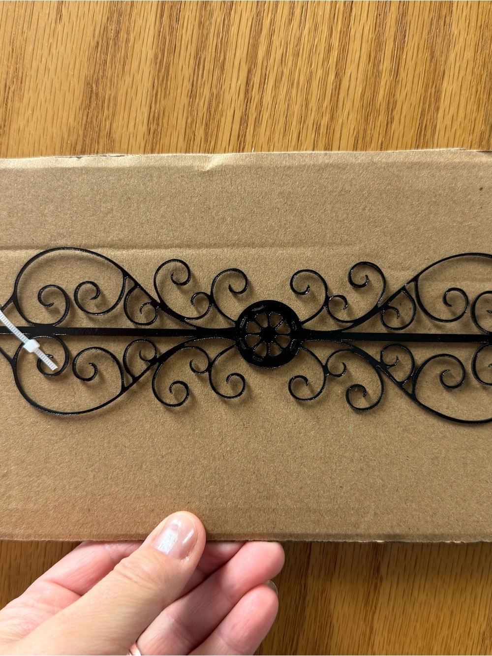 Black Metal Scroll Wall Accent - Elegant Home Wall Decor